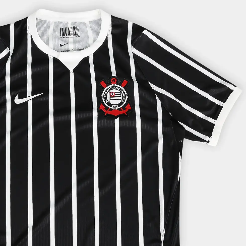 Miniatura: Camisa Corinthians I 26/27 - Torcedor Nike Masculina - Preta e Branca