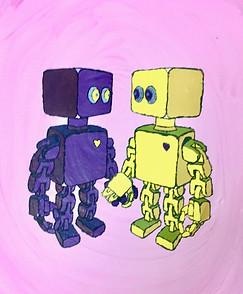Some Cute Shit 8.5"x11" Latex on canvas 2019