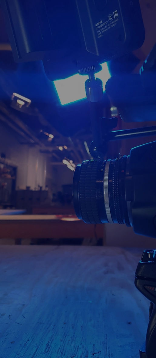Closeup view of a lens on a camera