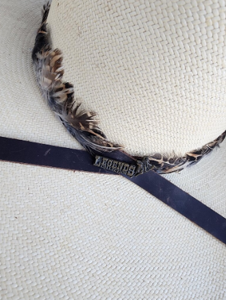 quail feather cowboy hat band