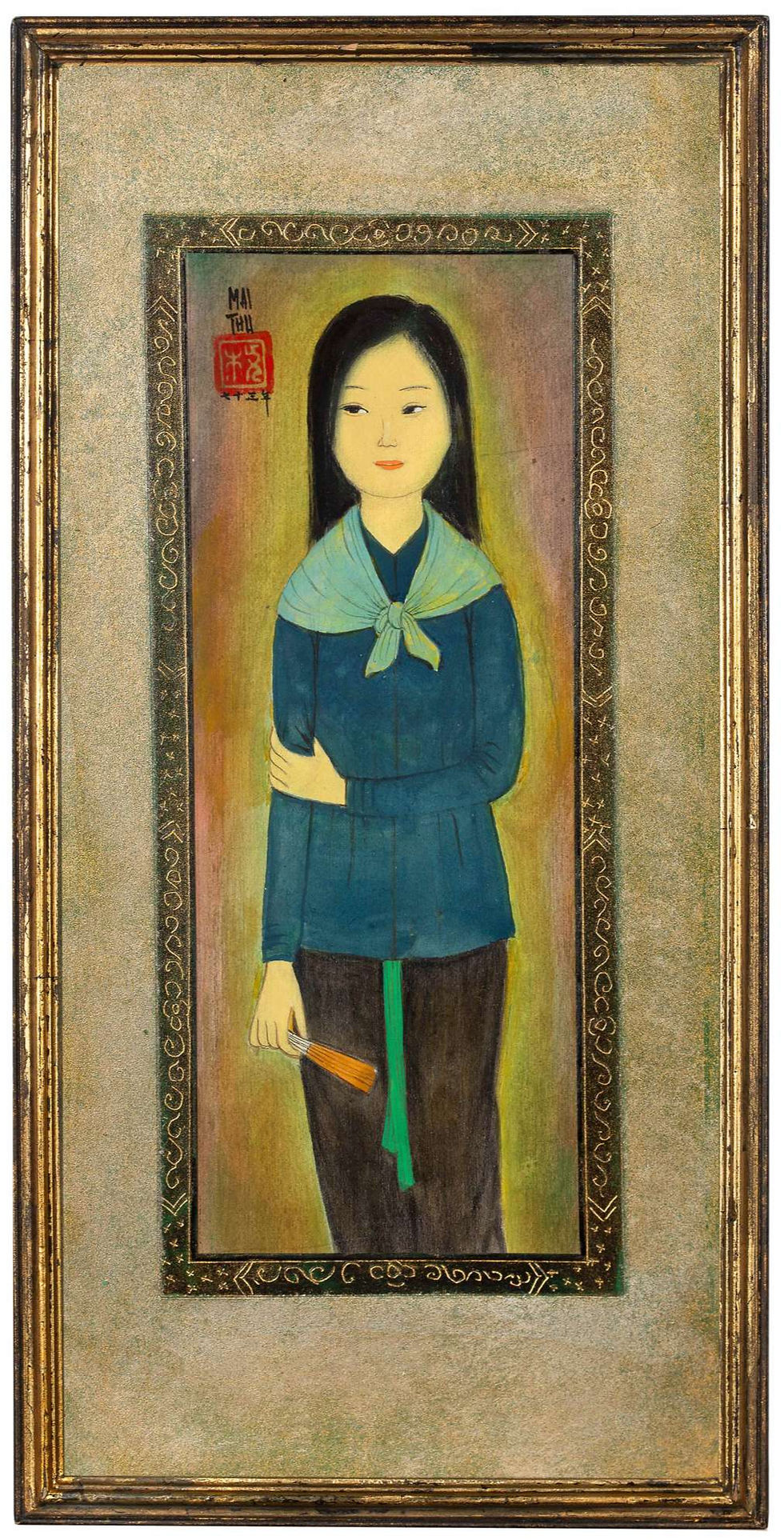 Tác phẩm "Woman of the People, 1973" của họa sĩ Mai Trung Thứ