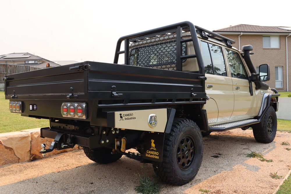 Sandy Taupe 79 Series Landcruiser Tray Build