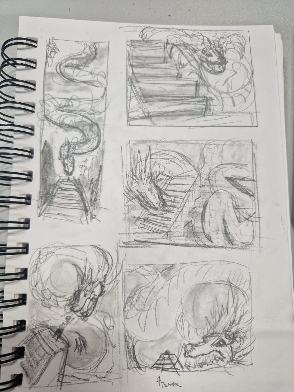 Thumbnails for final illustration