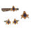 Thumbnail: KoYo Masonic Compasses Freemason Mason Pin and Cuff Links and Tie Clip Set