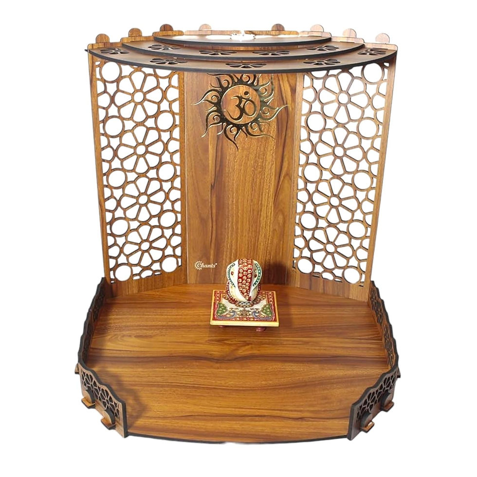 Thumbnail: Wooden Pooja Mandir for Home or Puja Temple Stand for Office and Shops with Led 