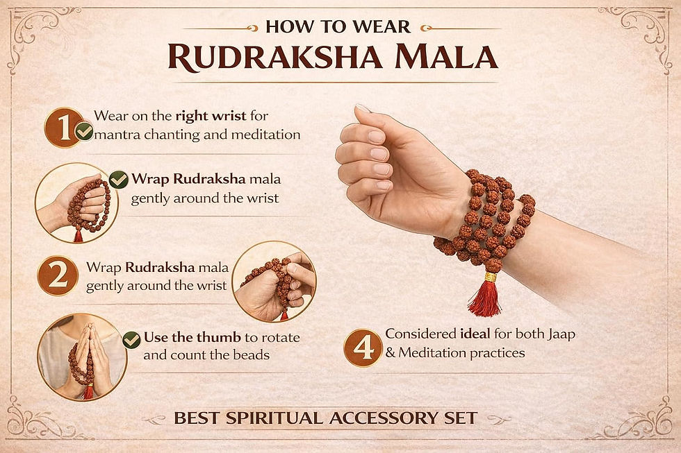 Thumbnail: Rudraksha Mala 108 Beads Original with Gomukhi Japa Mala Bag 