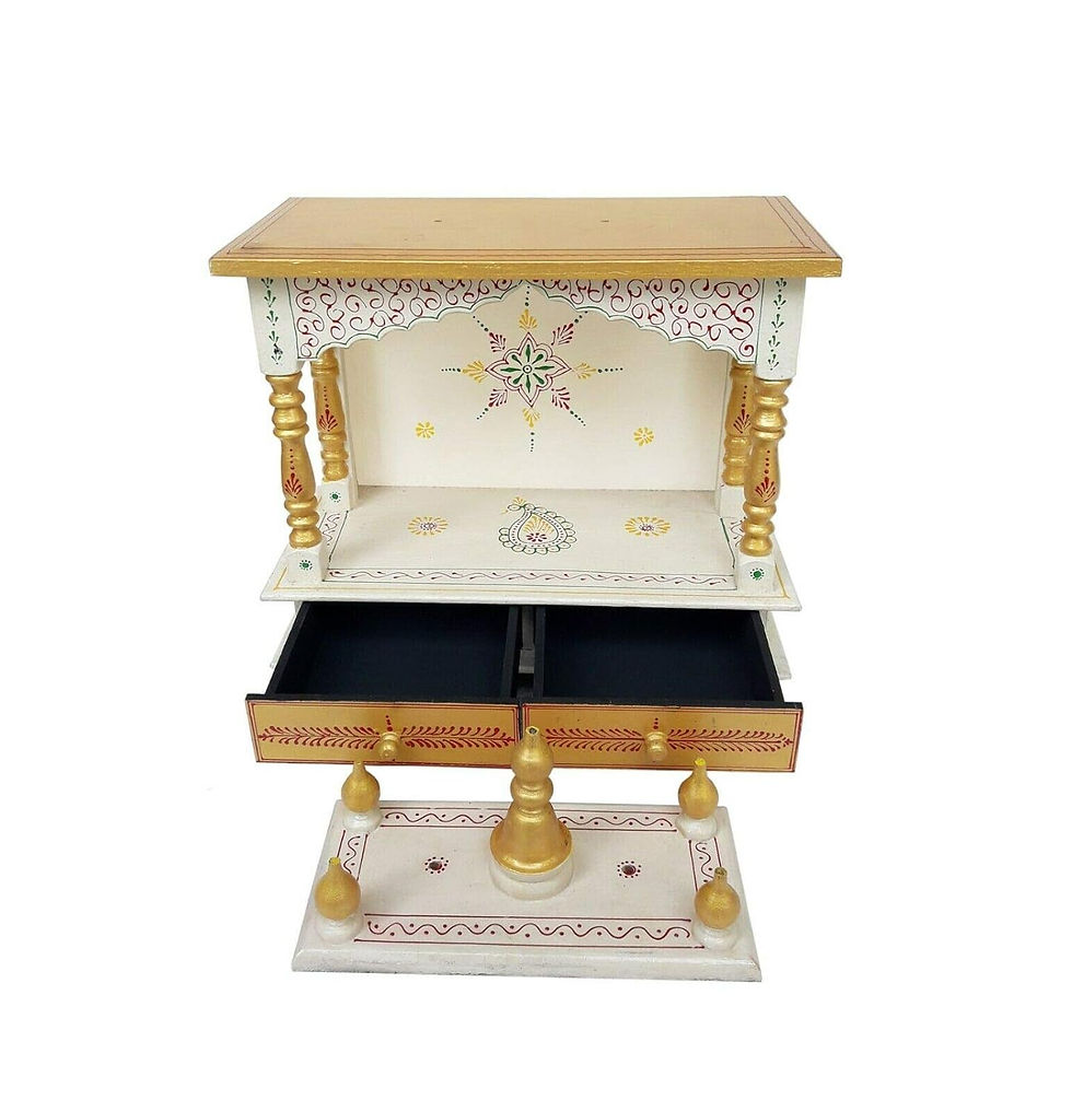 Thumbnail: Wooden Temple/Home/Pooja Mandir/Mandap (Gold), 61 cm