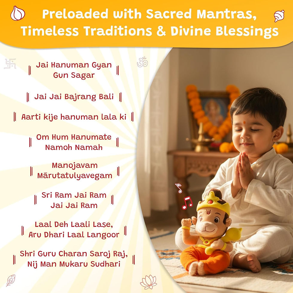 Thumbnail: Hanuman Musical Soft Plush(Medium - 25 Cm) for Infants, Toddlers & Kids.