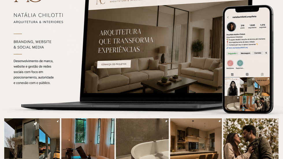 Re-Branding and Social media Presence launch: 'Natália Chilotti Architet and interiror desinger'