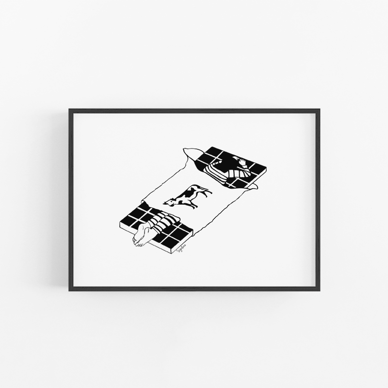 Thumbnail: Print Illustration - Cow Cow
