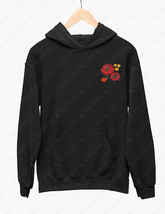 Tomato Blockprint II Hoodie | TOAT Studio
