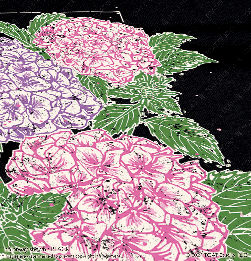 Thumbnail: Pink Hydrangea Blockprint Sweatshirt