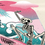Thumbnail: Pink Skeleton Surfer T-Shirt