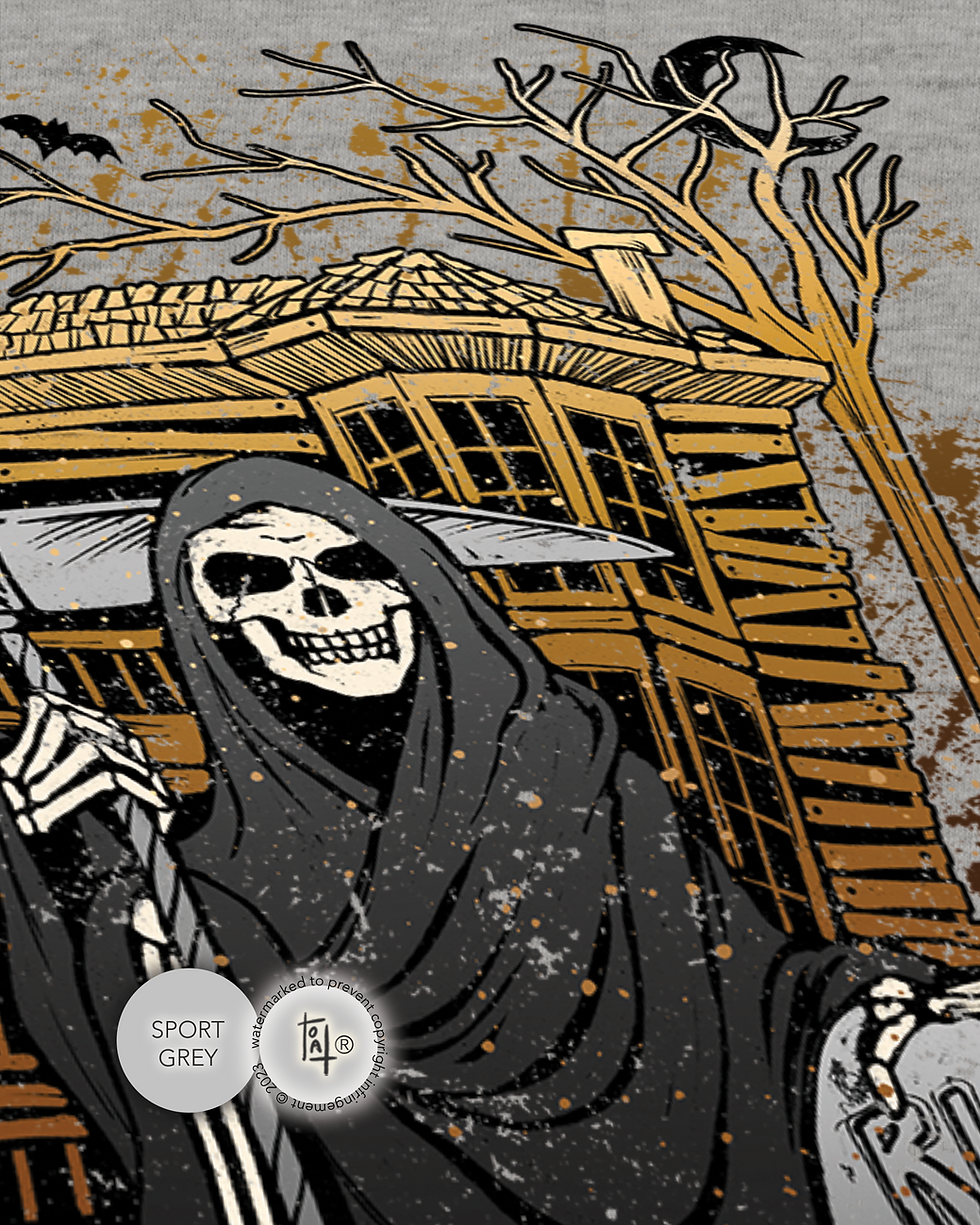 Thumbnail: Grim Reaper's Haunted House Sweatshirt