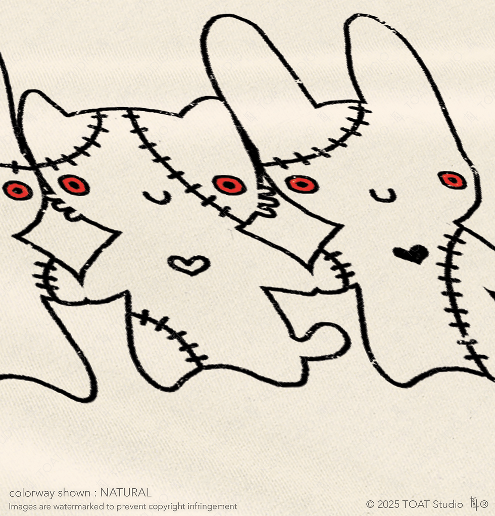 Thumbnail: Dark Goth Kitty Bunnies T-Shirt