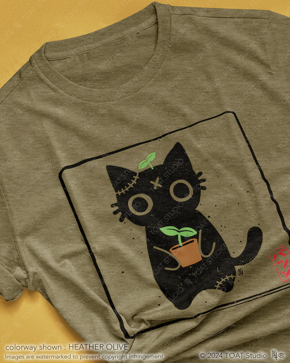 Thumbnail: Batsu Neko with Plant T-Shirt