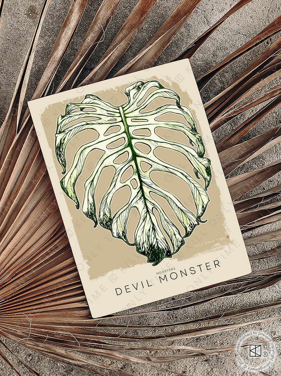 Thumbnail: Monstera Devil Monster Modern Print