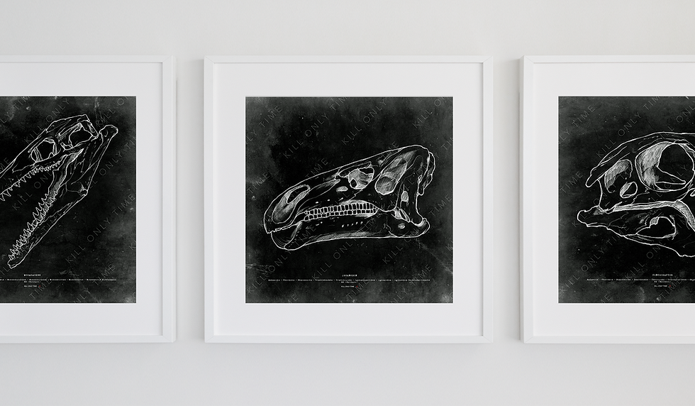 Thumbnail: Iguanodon Skull Art Print