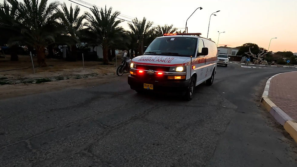 אמבולנס תאונה אופנוע שטח מדבר אדוונצ'ר פארן ערבה