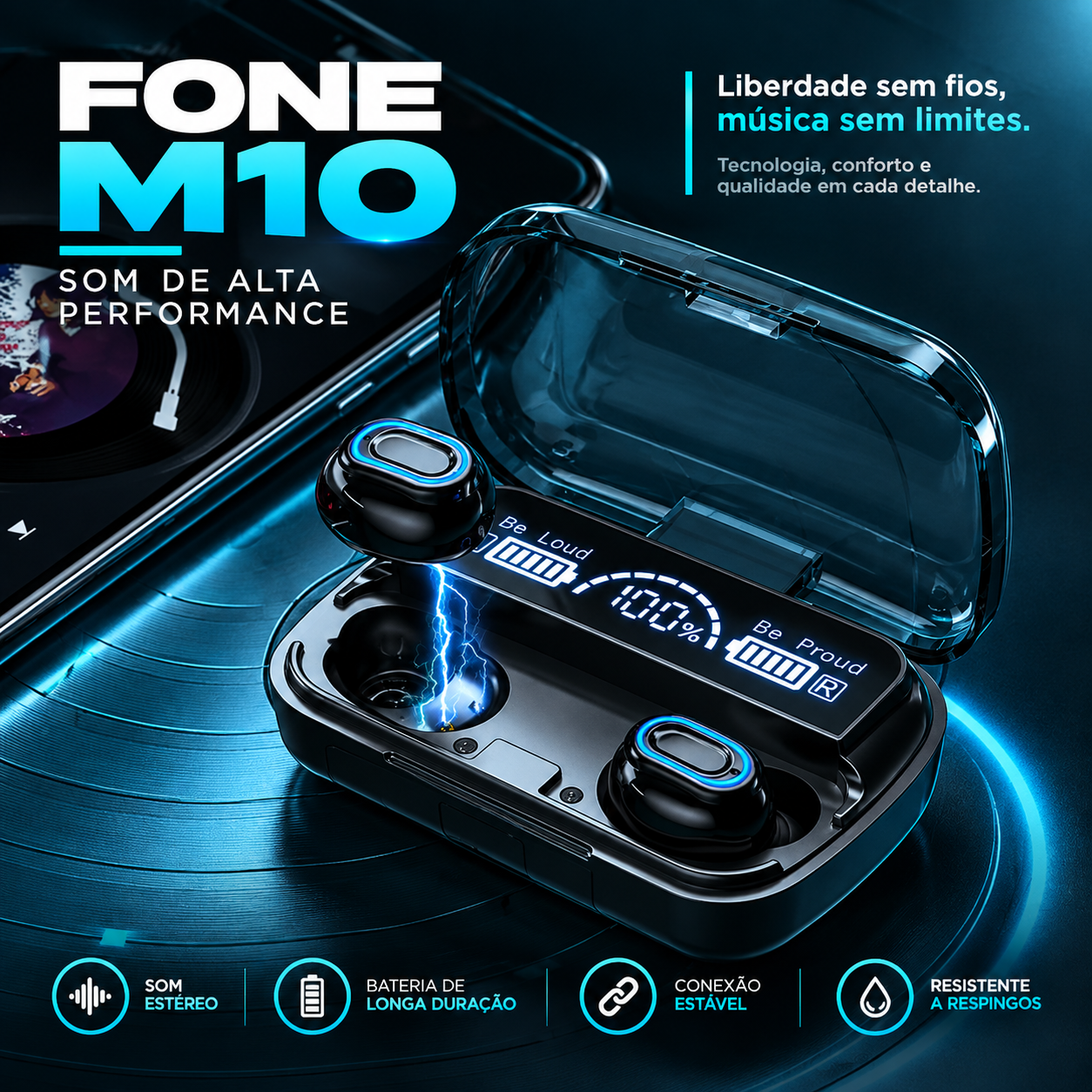 Fone Bluetooth M10 - Esportivo