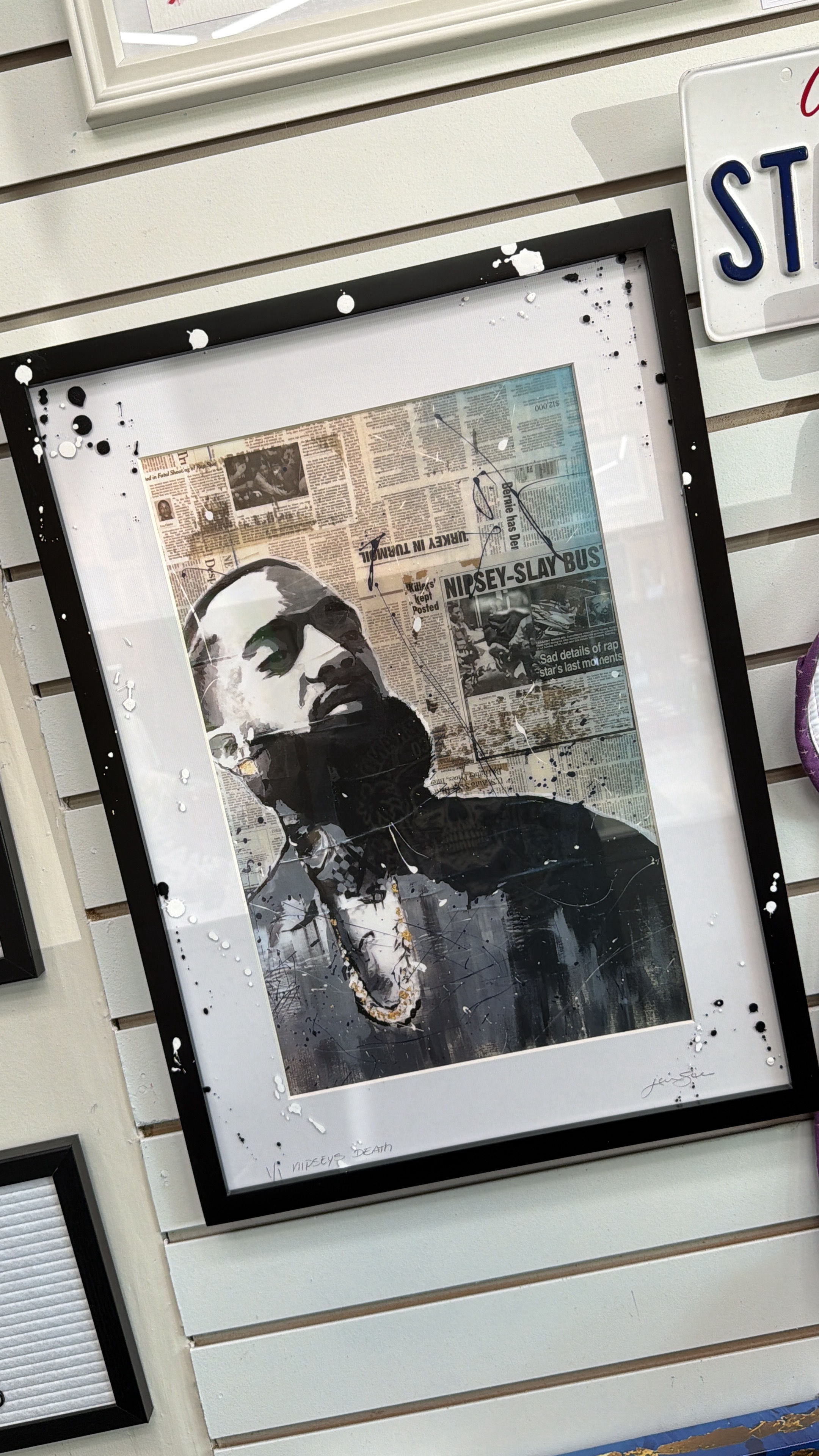 12x18 Death of Nipsey framed Print 