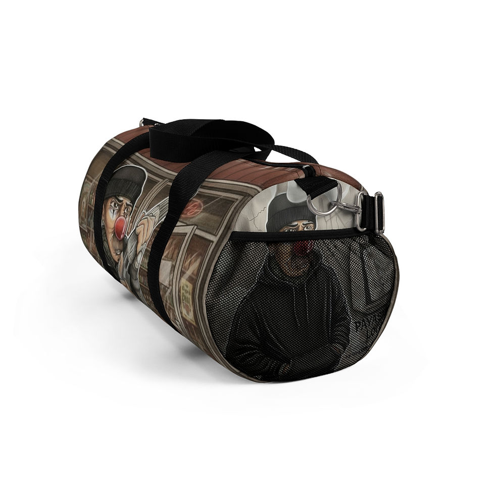 Thumbnail: PAYASITO Loco Duffel Bag — Vintage Heist Art Travel Bag