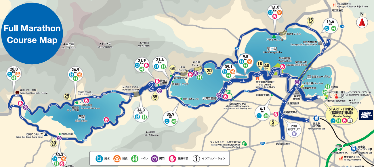 富士山馬拉松全馬路線圖