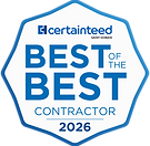 CertainTeed Best of the Best Contractor 2026, Restoration Roofing Co.