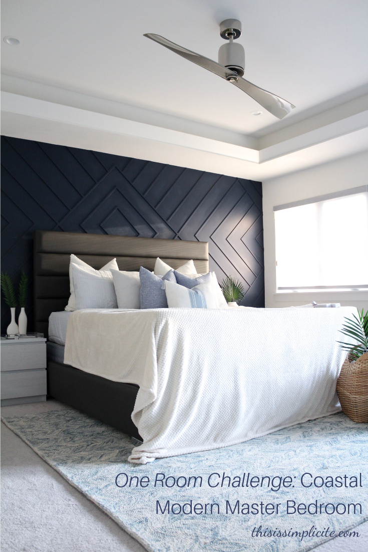 One Room Challenge - Week 6: The Modern Coastal Master Bedroom Makeover. #bhgorc #oneroomchallenge #betterhomesandgardens