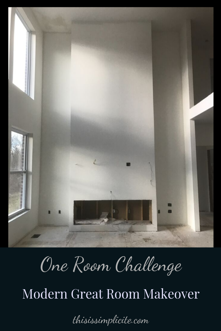 One Room Challenge - Week 1: The Modern Two Story Great Room Makeover #BHGORC #oneroomchallenge #designchallenge #betterhomesandgardens