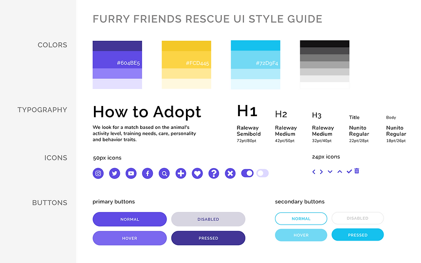 Furry Friends Rescue UI Style Guide
