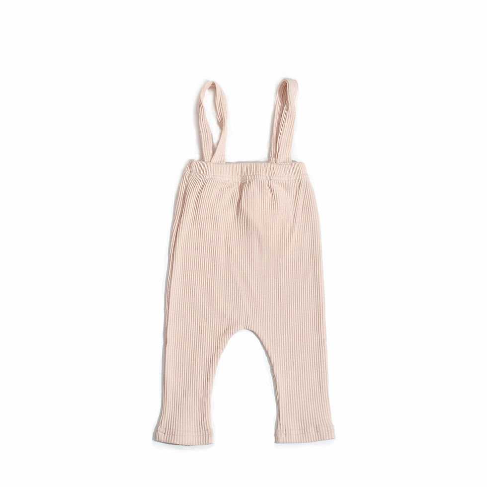 Pantaloni lungi cu bretele/Leggings Cream