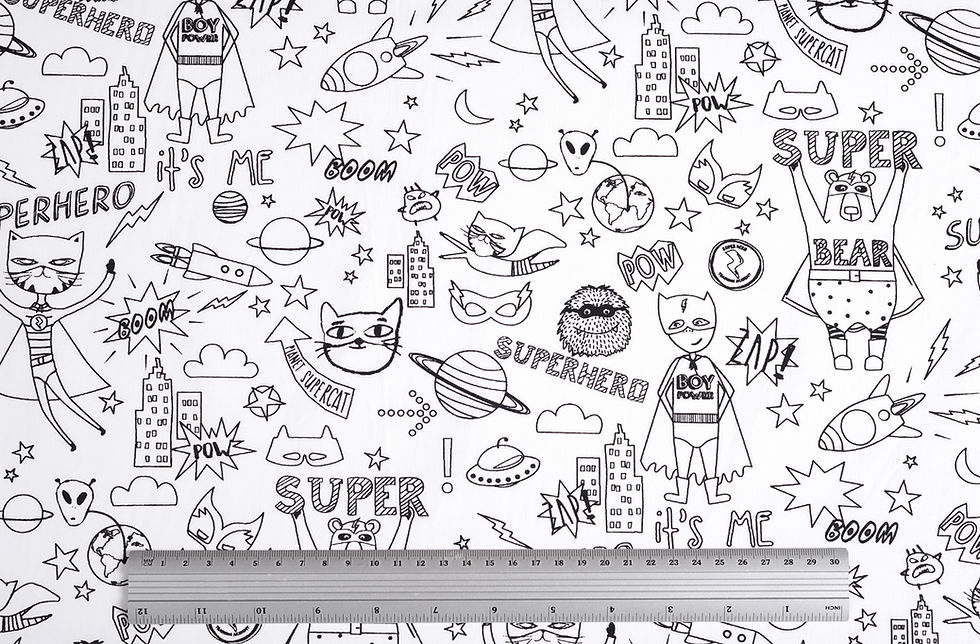 Miniatură: Material textil bumbac certificat de colorat cu marker textil baiat