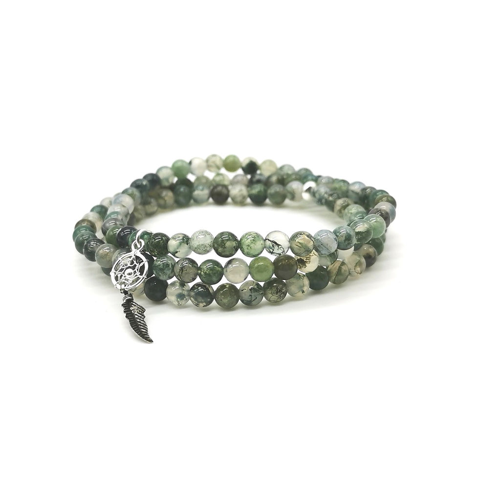 Miniature : Bracelet triple agate mousse