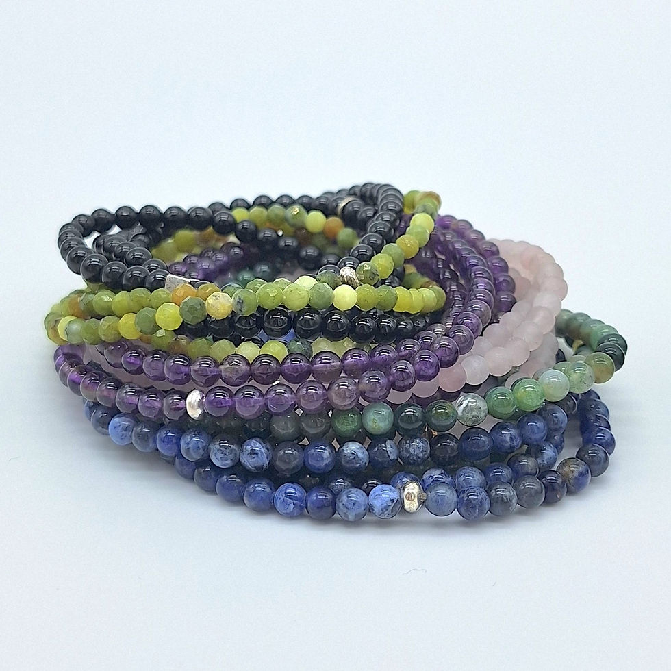 Miniature : Bracelet triple en Quartz rose
