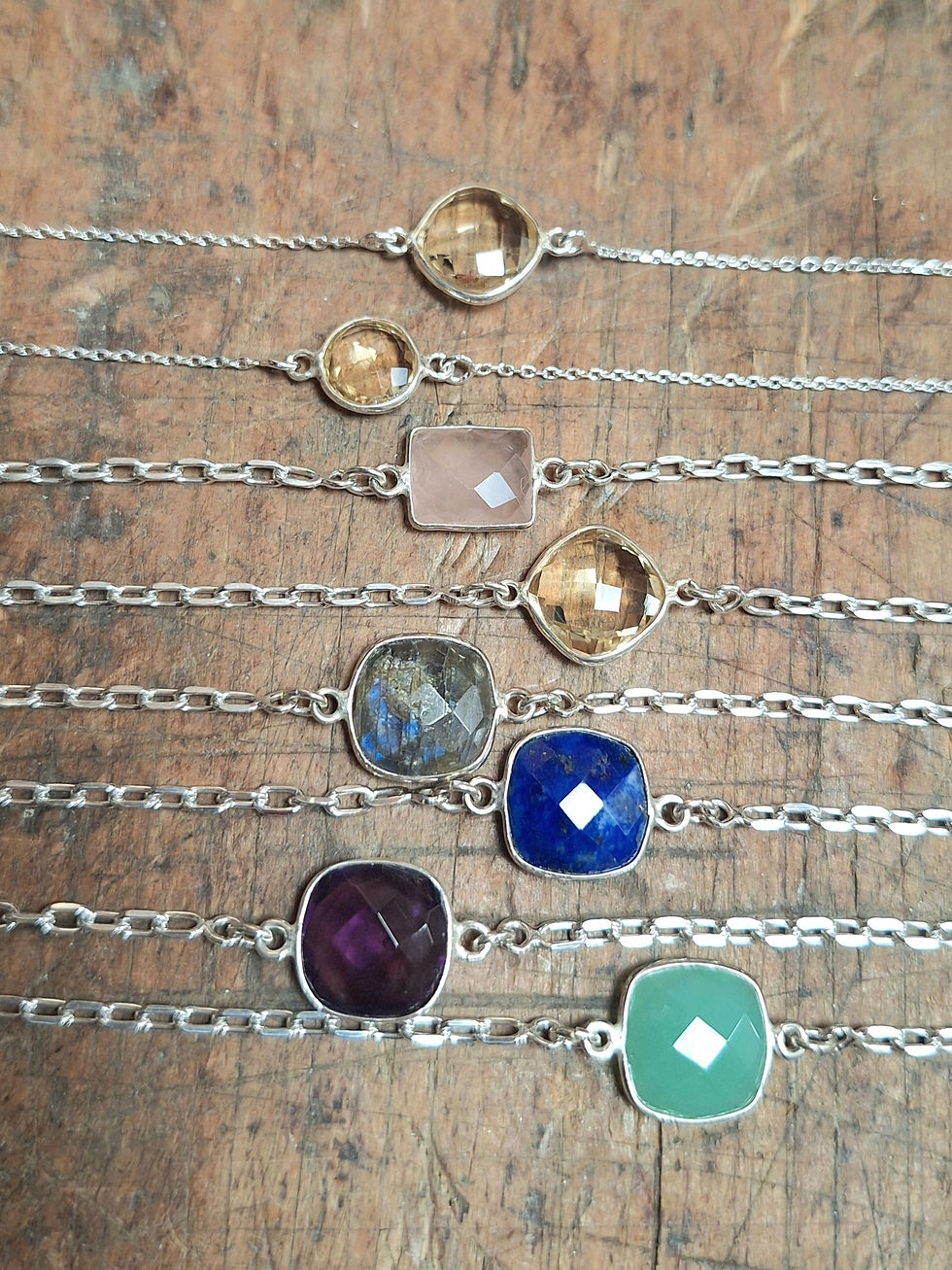 Miniature : Bracelets en argent et pierre fine