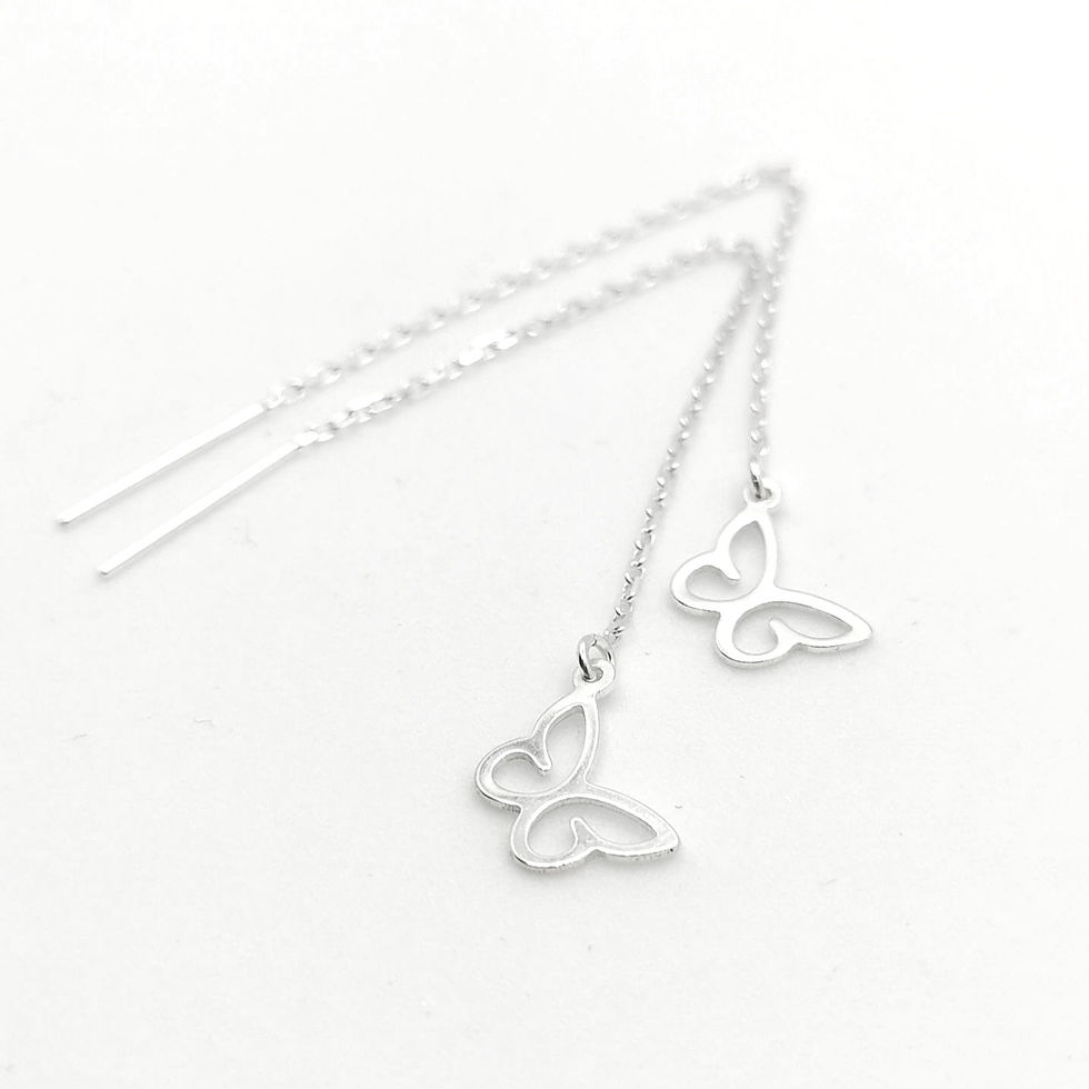 Miniature : Boucles chaînettes papillons