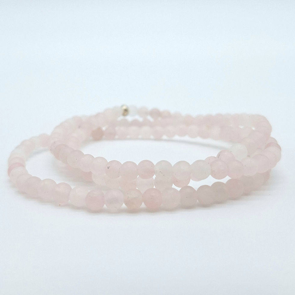 Miniature : Bracelet triple en Quartz rose