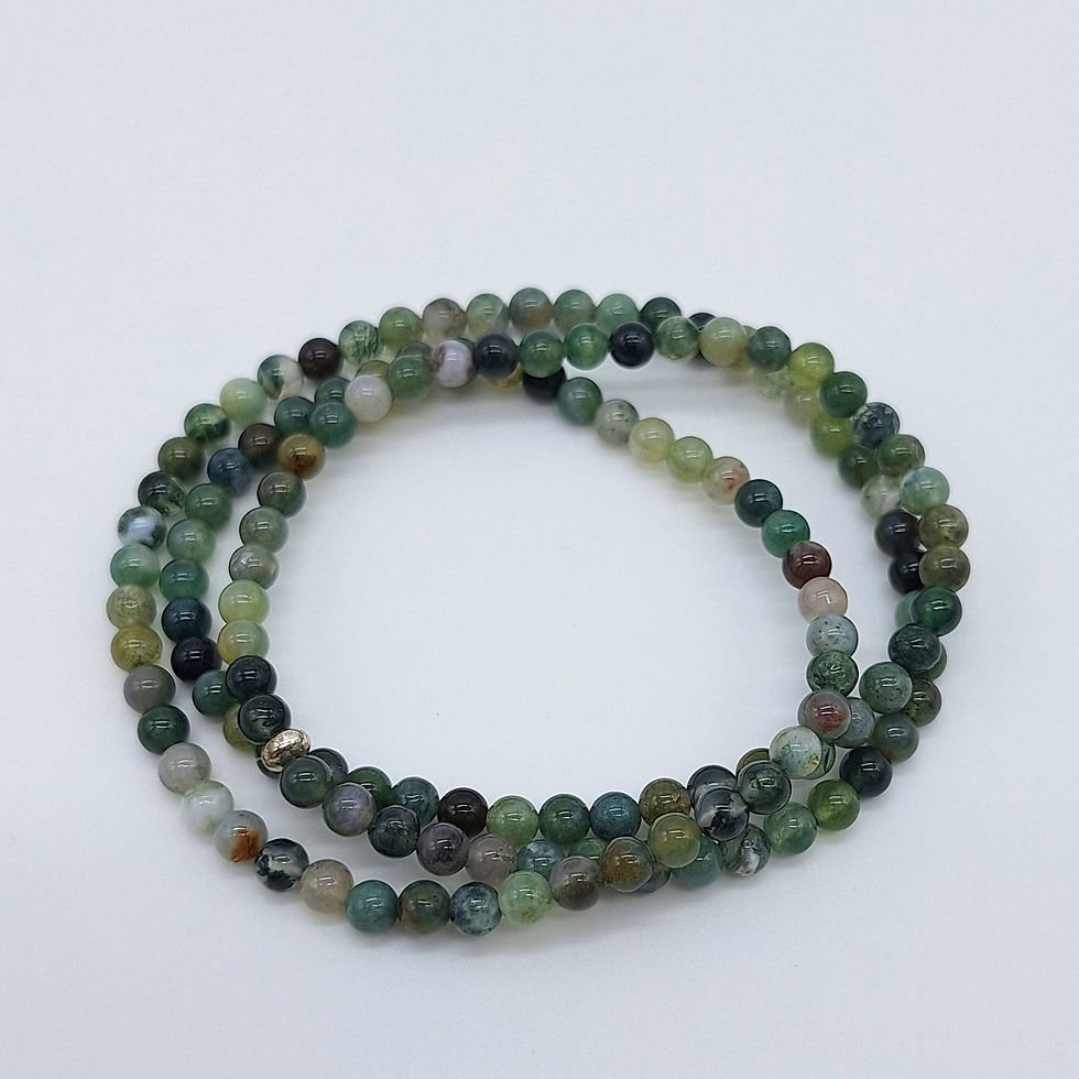 Miniature : Bracelet triple en Agate mousse