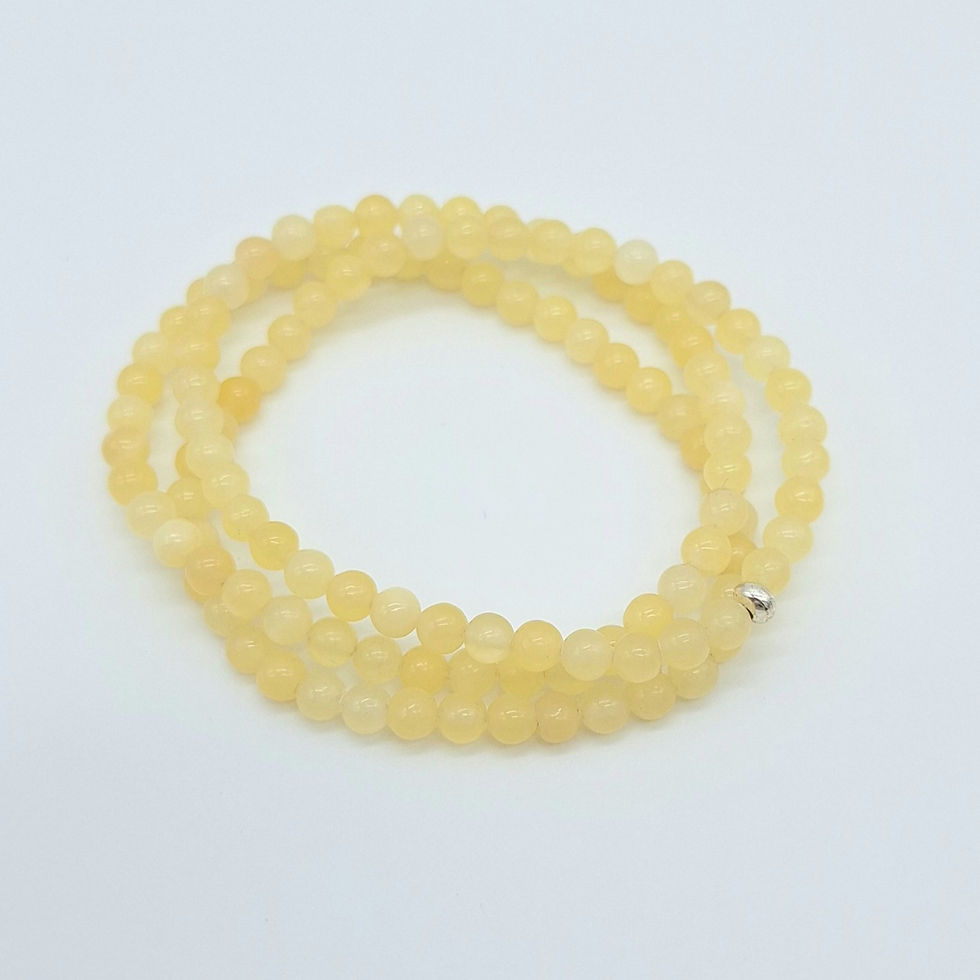Miniature : Bracelet triple en Calcite jaune