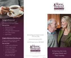 Tri Fold Brochure Home Instead CA.