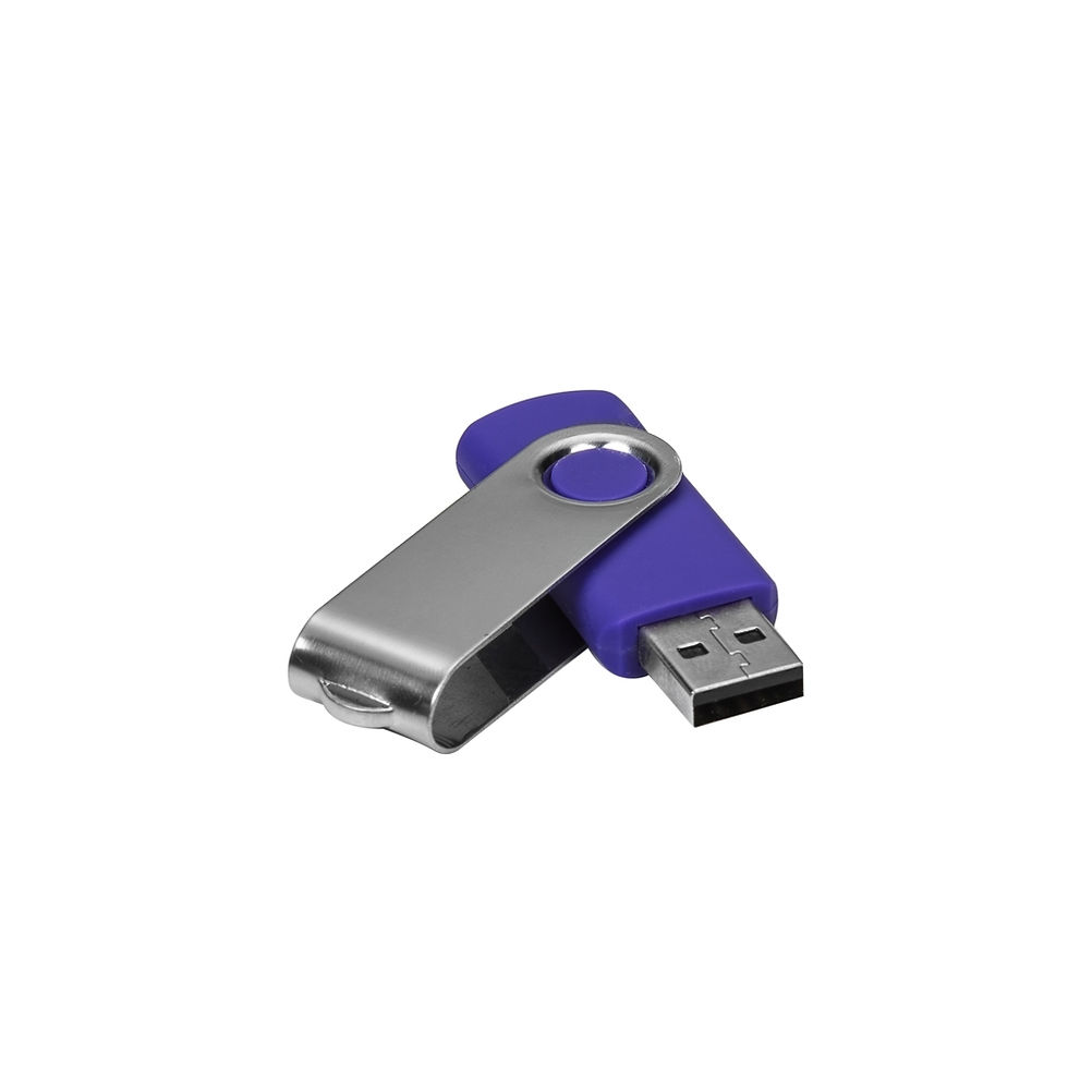 Miniatura: Pen Drive Giratório Metálico