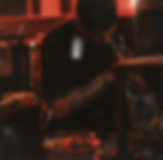 a chef in red light