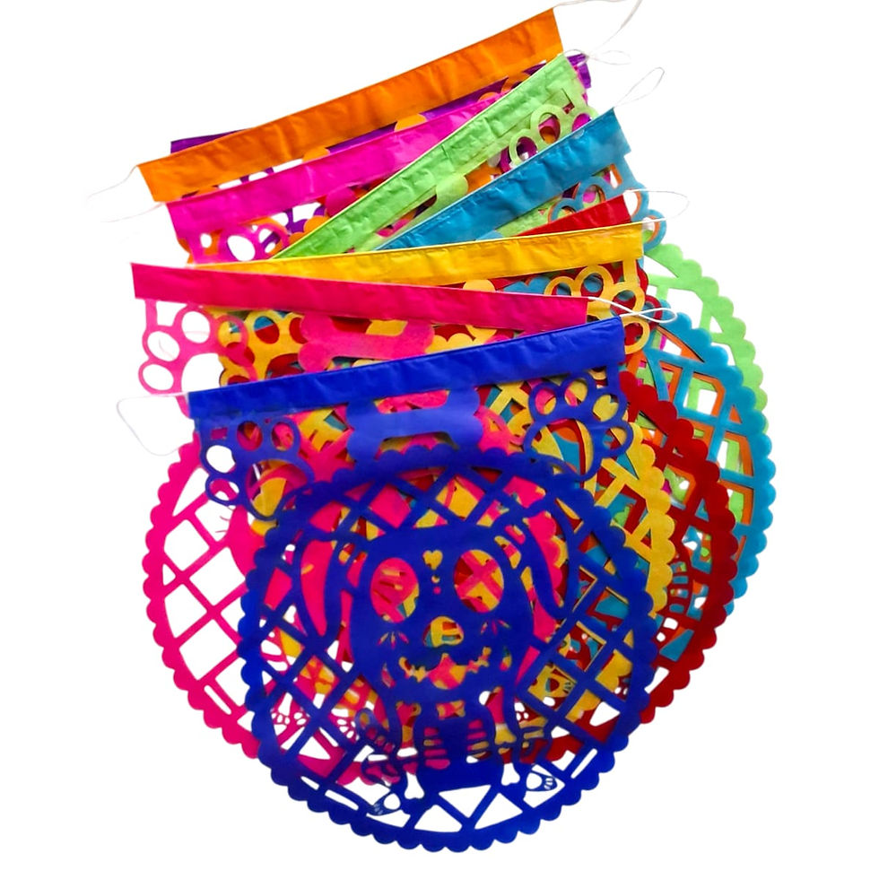 Miniatura: Banderín Mexicano Papel Mascota Especial 22x18 cm, 1 Tira 3 Metros