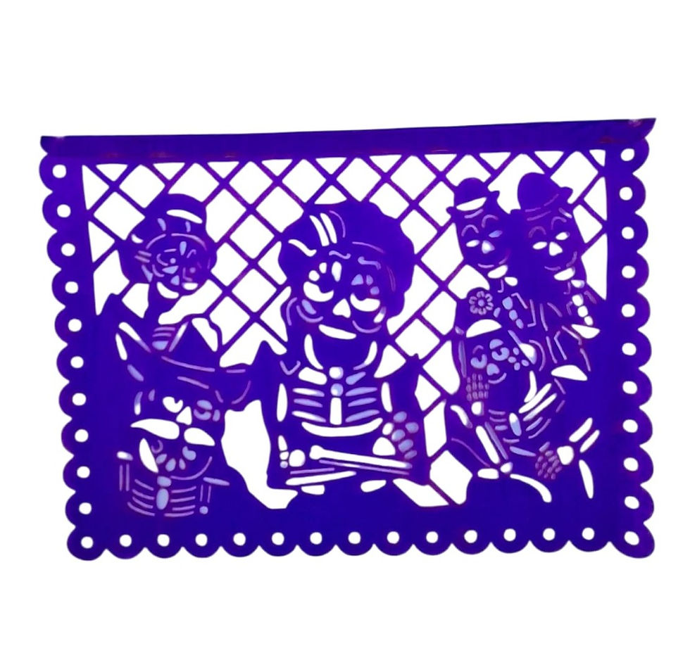 Miniatura: Banderín Mexicano Papel Diseño Coco 22x16 cm. 1 Tira 3 Metros