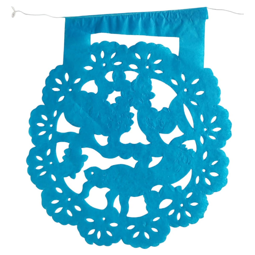 Miniatura: Banderín Mexicano Papel Primavera 20x16cm, Tira 2 Mts.