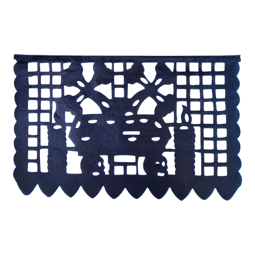 Miniatura: Banderín Mexicano Papel Muertos 36x23 cm. 1 Tira 4,5 Mts.