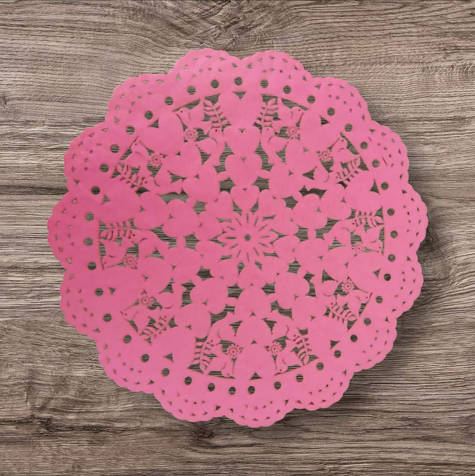 Miniatura: 6 Individuales Mexicanos Papel Diseño Amor - Multicolor 37cm