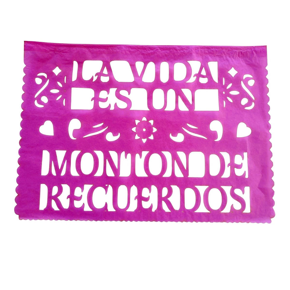 Miniatura: Banderín Mexicano Papel Historia De Amor 48x36 cm. 1 Tira 5,5 Mts