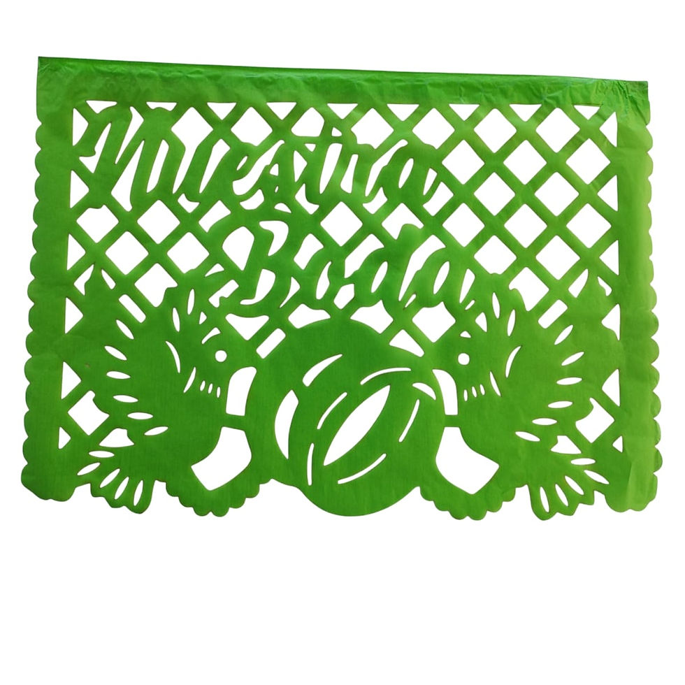 Miniatura: Banderín Mexicano Papel Historia De Amor 48x36 cm. 1 Tira 5,5 Mts